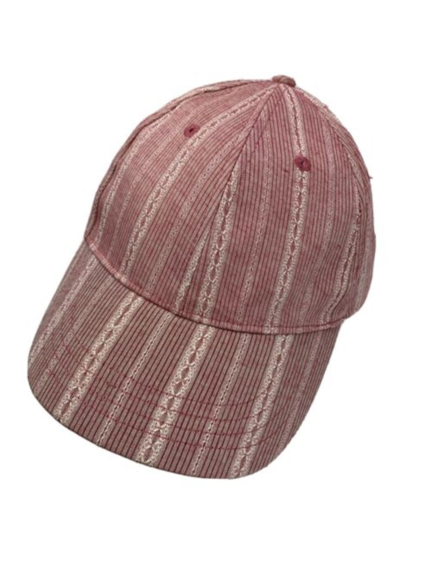 INC Red Striped Cotton Strapback Baseball Ball Cap Hat