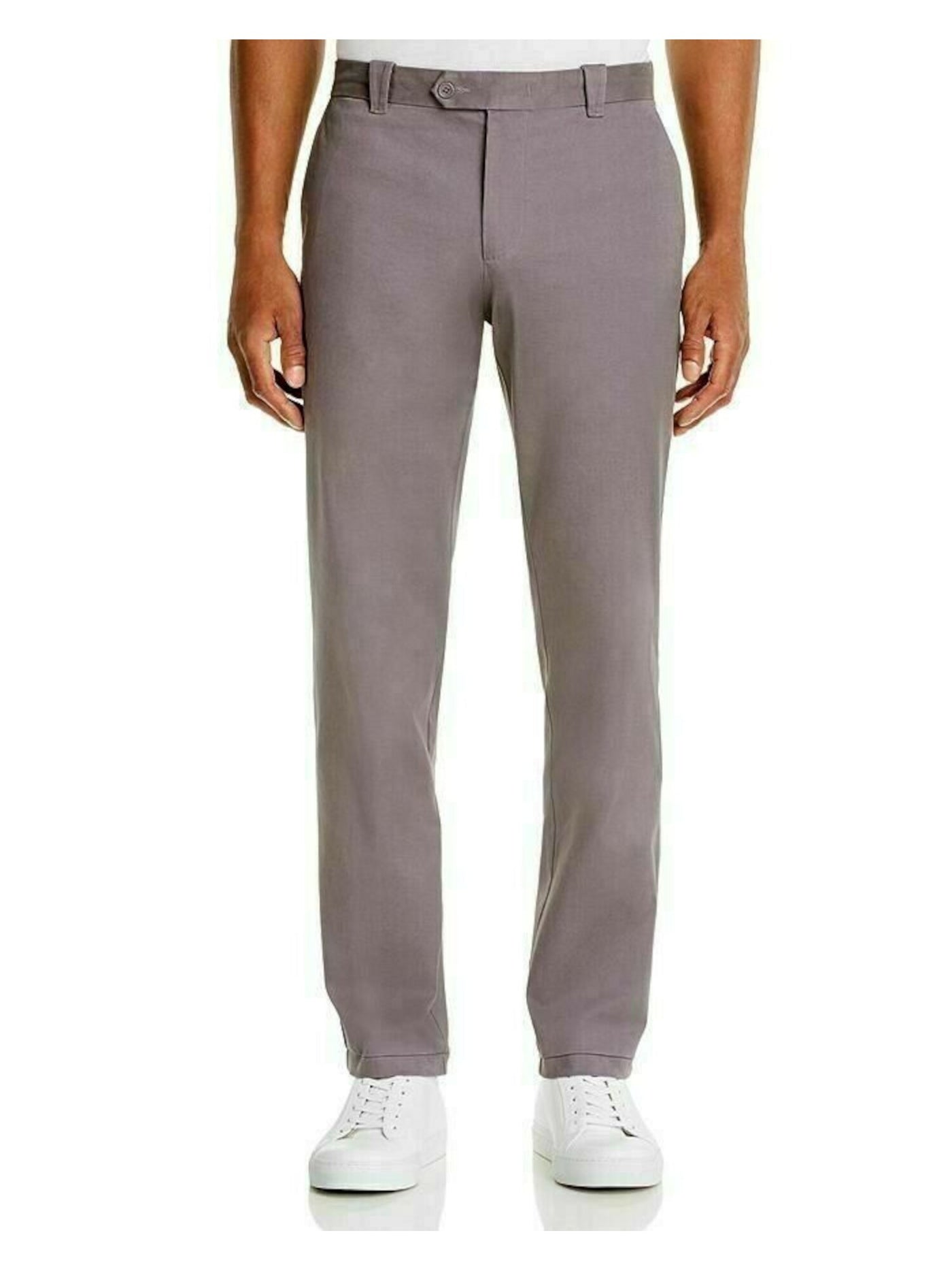 The Mens store Mens Gray Heather Classic Fit Wool Blend Pants 32 R