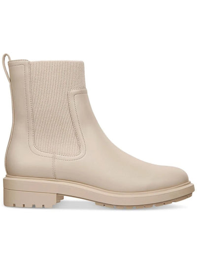 ALFANI Womens Ivory Heel Pull-Tab Padded Goring Lug Sole Tackoma Round Toe Block Heel Chelsea Boot 8 M