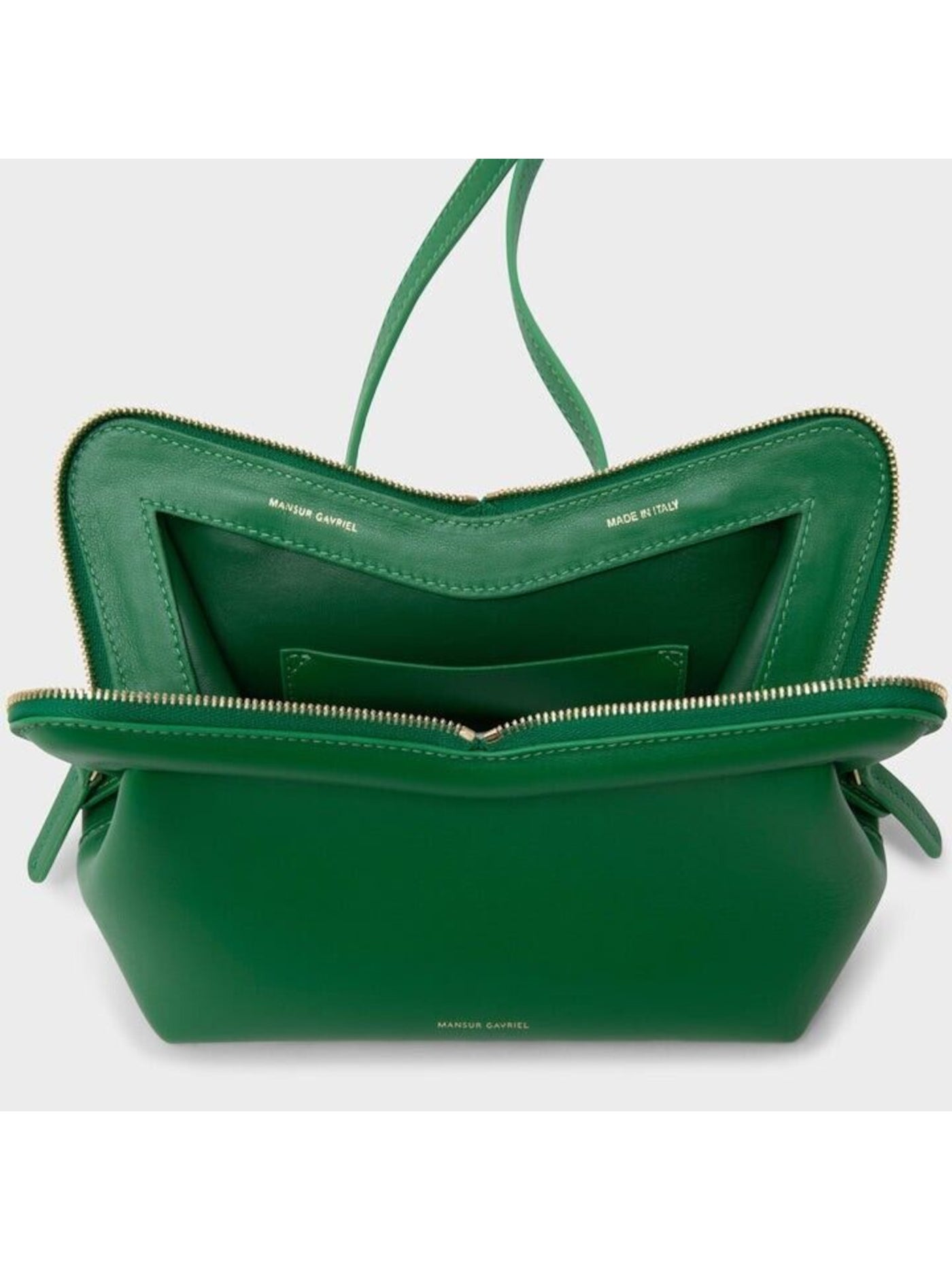 MANSUR GAVRIEL Women's Green Solid Leather Single Strap Shoulder Bag