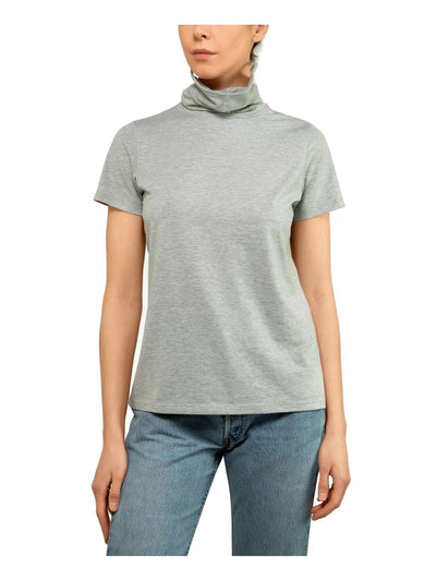 BAM BY BETSY & ADAM Womens Gray Short Sleeve Top L