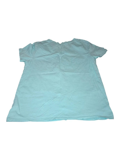 FRESH PRODUCE Womens Aqua Printed Short Sleeve Scoop Neck T-Shirt XS