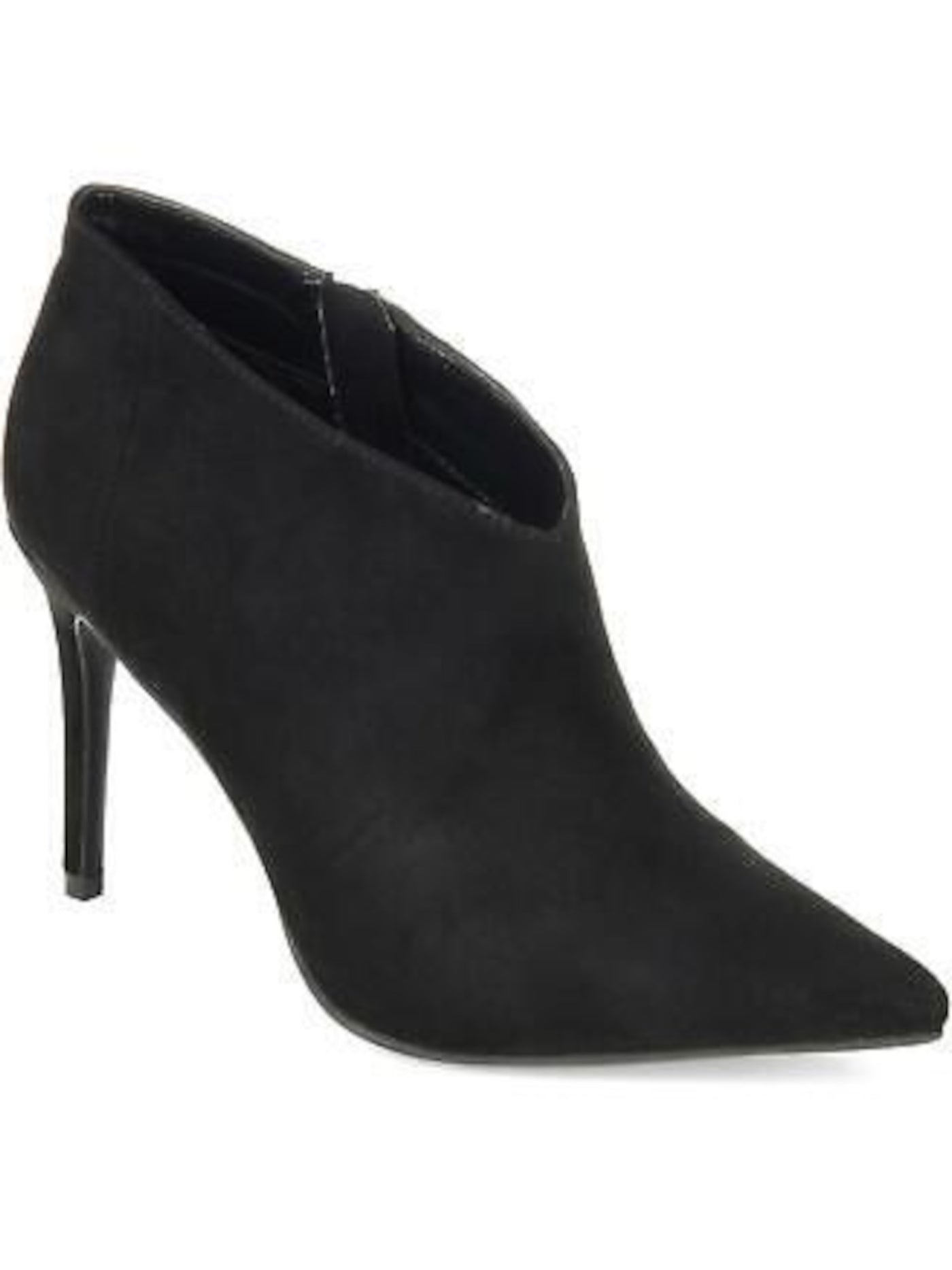 JOURNEE COLLECTION Womens Black Padded Demmi Pointed Toe Stiletto Zip-Up Booties 12