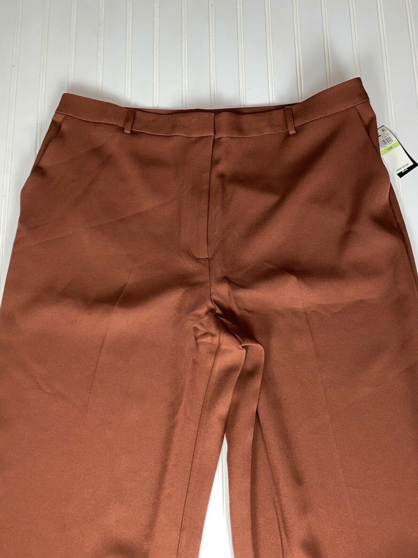 DANIELLE BERNSTEIN Womens Brown Pocketed Zippered Wear To Work Straight leg Pants 6
