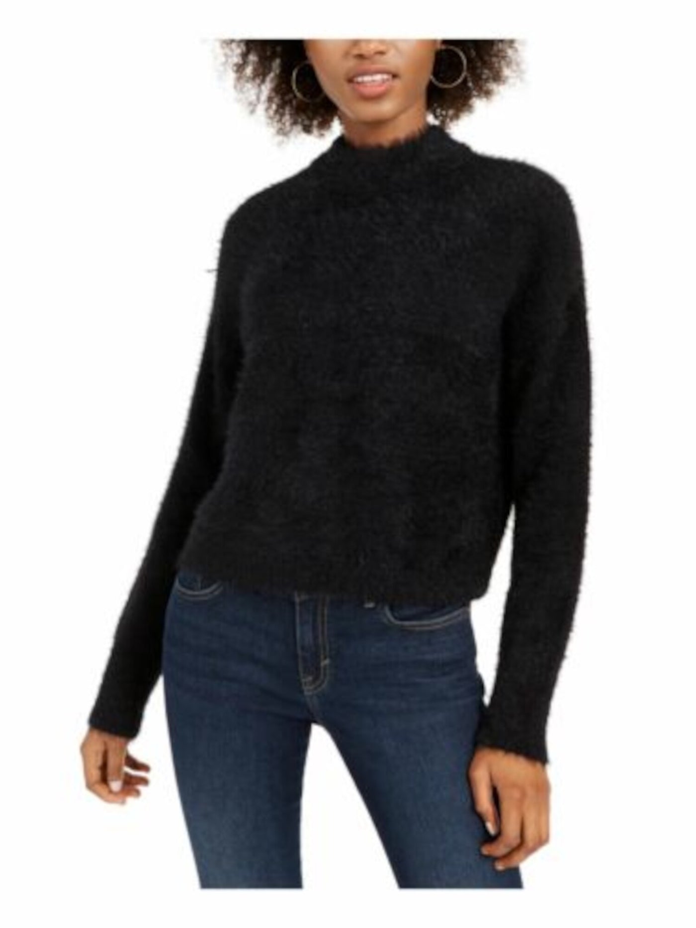 SUN+ MOON Womens Black Long Sleeve Turtle Neck Sweater XL