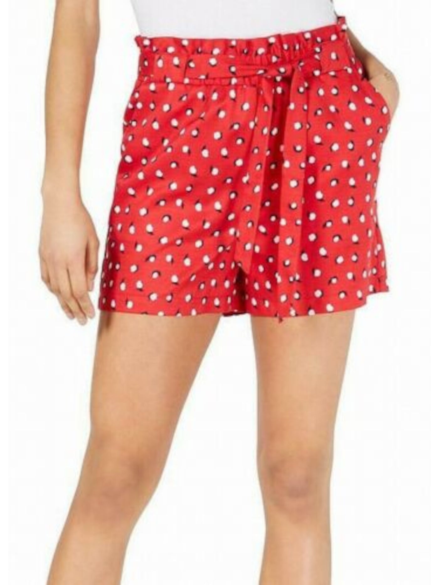 MAISON JULES Womens Red Floral Shorts L