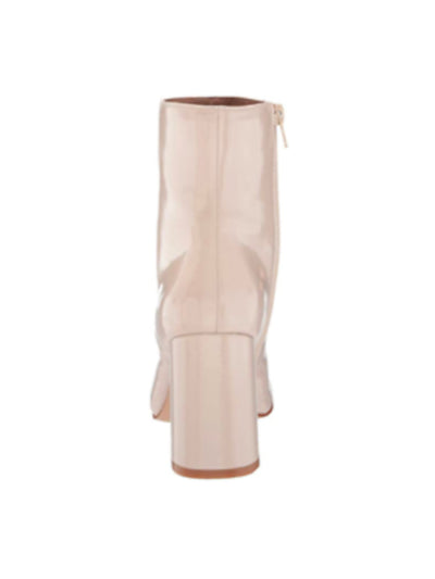 STEVE MADDEN Womens Pink Envied Pointed Toe Block Heel Zip-Up Dress Booties 8.5