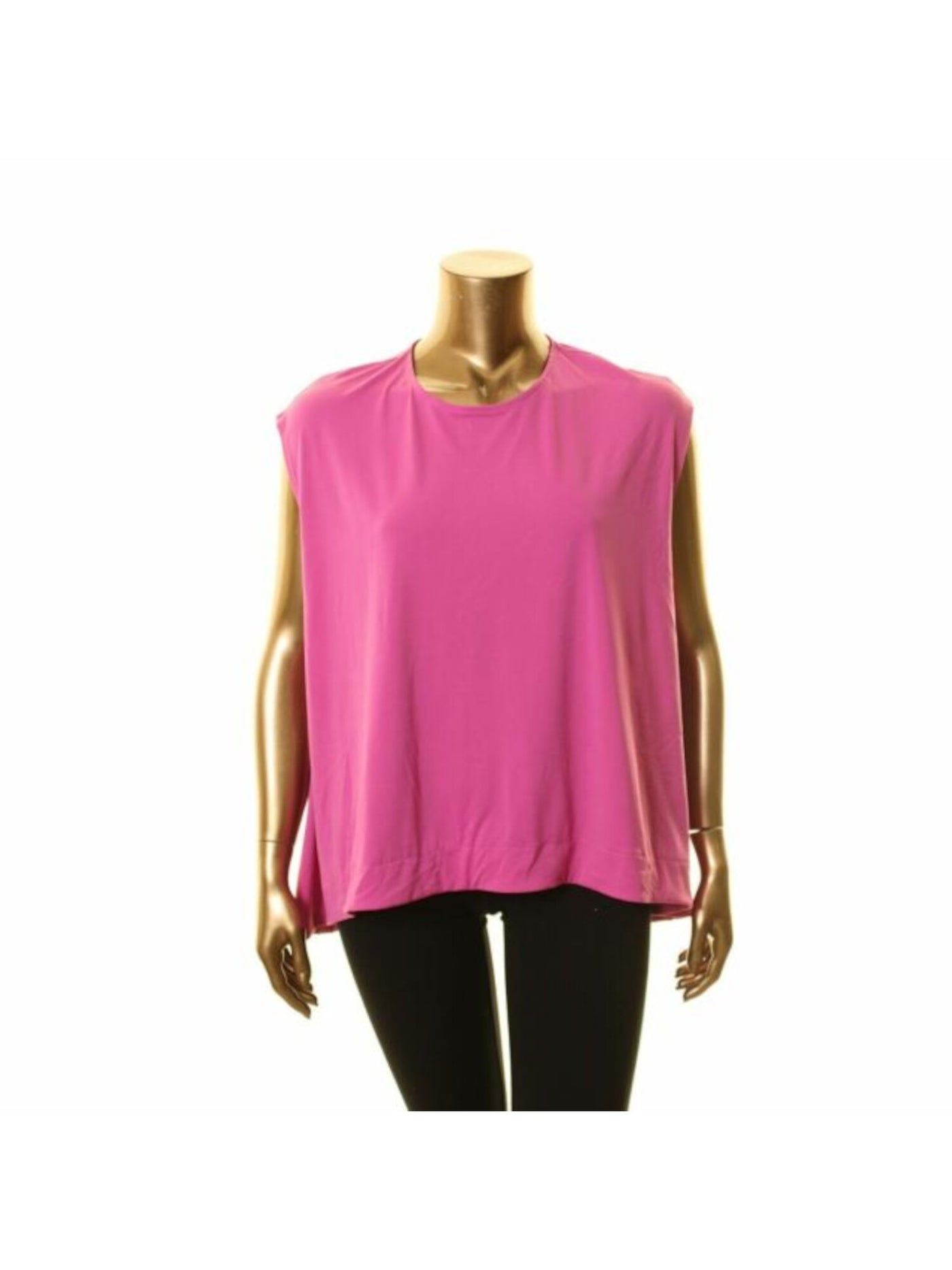 RACHEL ROY Womens Pink Cap Sleeve Crew Neck Hi-Lo Top Plus Size: 1X