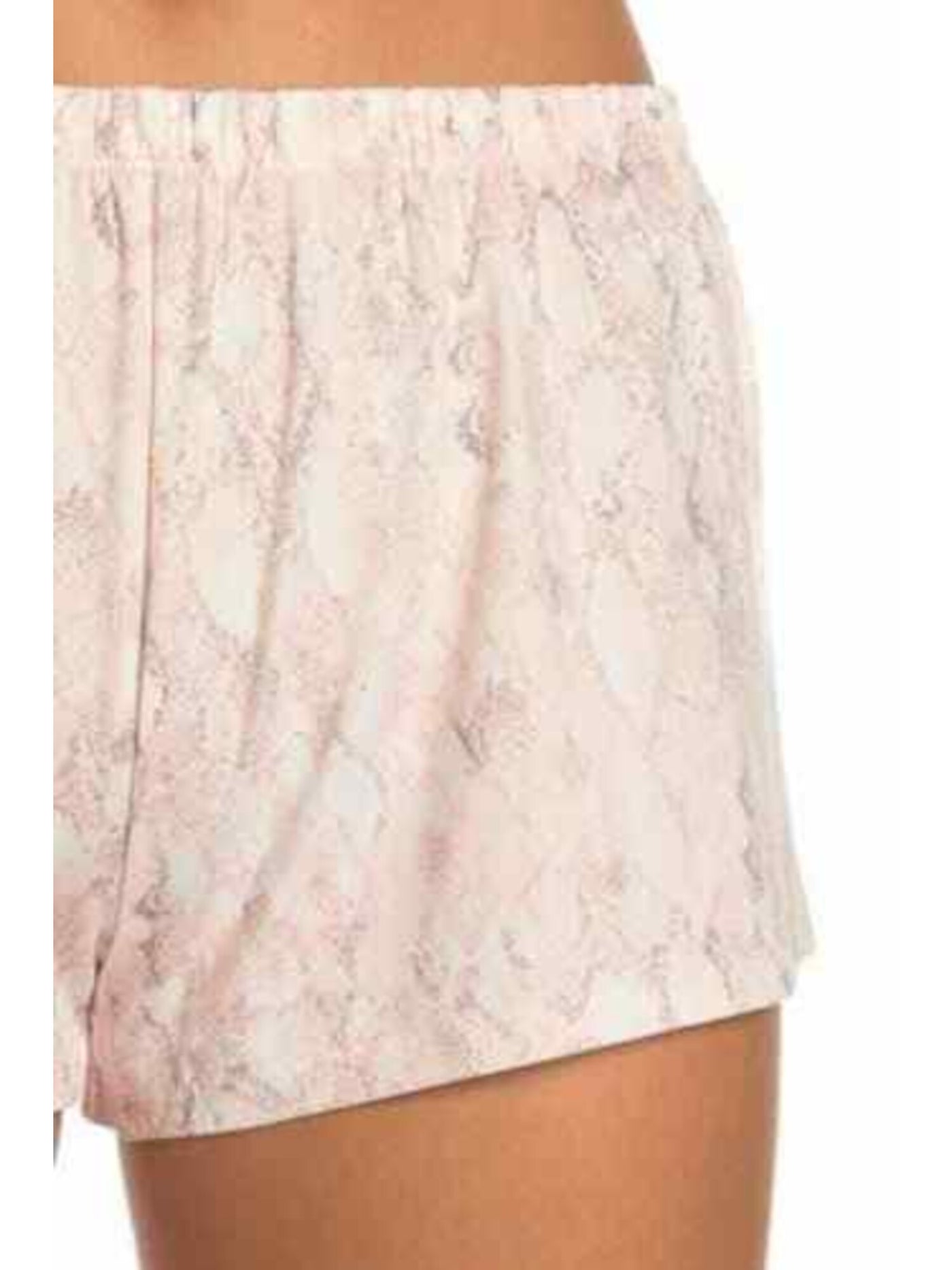 FLORA Womens Pink Patterned Button Up Top Lounge Shorts Pants Pajamas Juniors XL