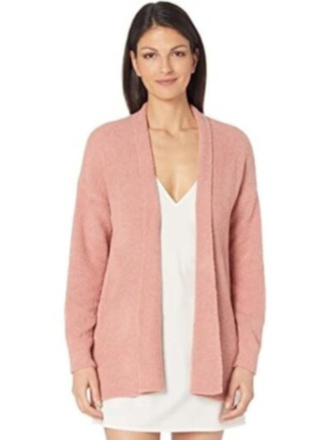 NATORI Womens Pink Long Sleeve Shawl Collar Sweater M