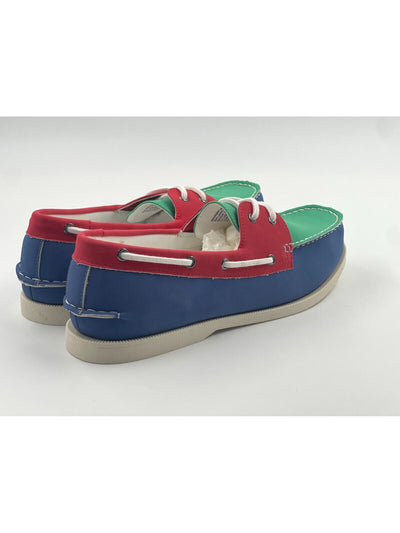 CLUBROOM Mens Blue Color Block Comfort Elliot Round Toe Lace-Up Boat Shoes 10.5 M