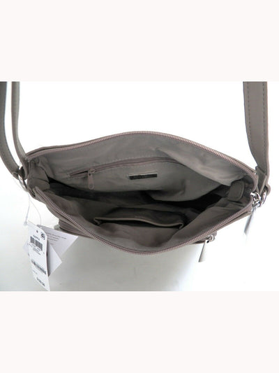 Giani Bernini Women's Beige Leather Adjustable Strap Crossbody Handbag Purse