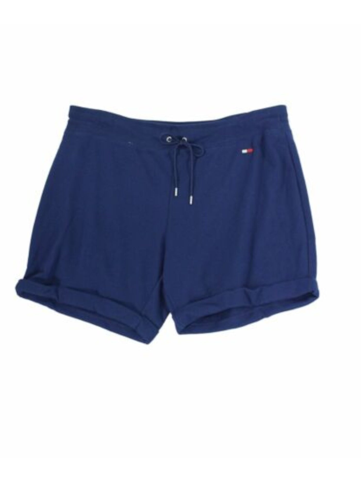 TOMMY HILFIGER Womens Navy Active Wear Cuffed Shorts Plus 0X
