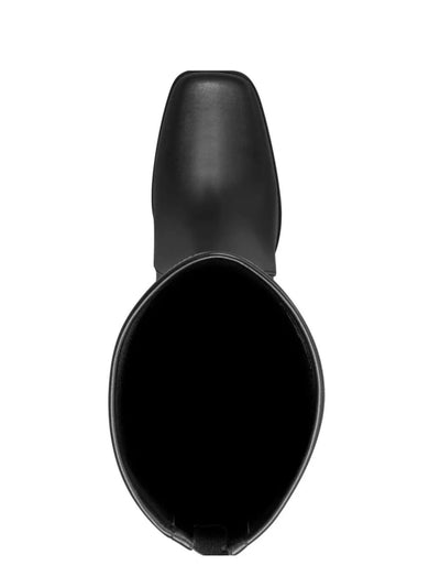 MARC FISHER Womens Black Goring Padded Denki2 Square Toe Stacked Heel Zip-Up Heeled Boots 6 M