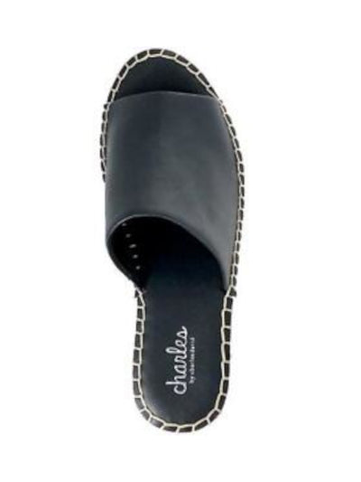 CHARLES BY CHARLES DAVID Womens Black Contrast Stitching Flatform Padded Sporty Round Toe Slip On Espadrille Shoes 10 M
