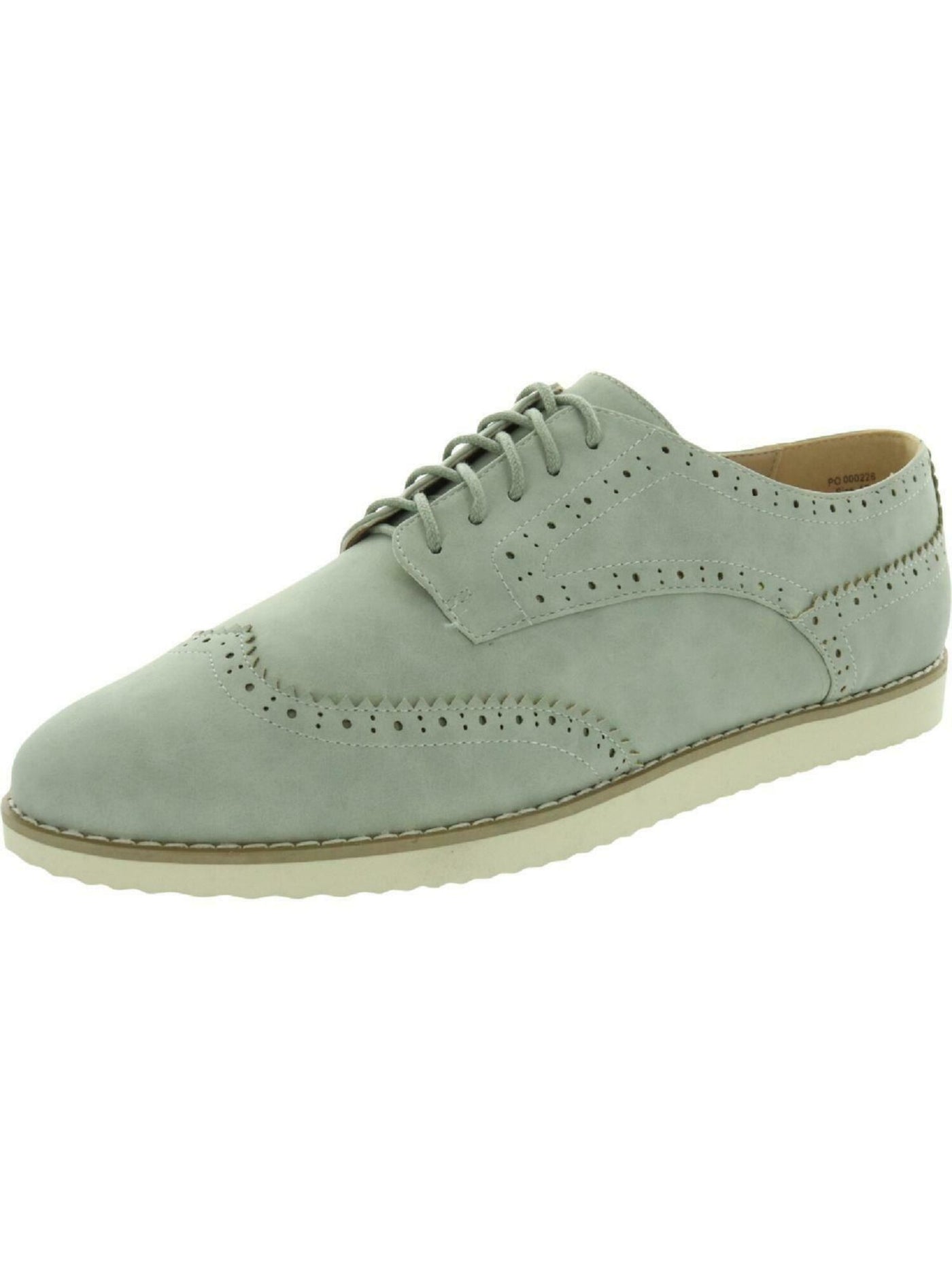 JOURNEE COLLECTION Womens Gray Wingtip Detail Cushioned Sissy Almond Toe Lace-Up Loafers Shoes 6