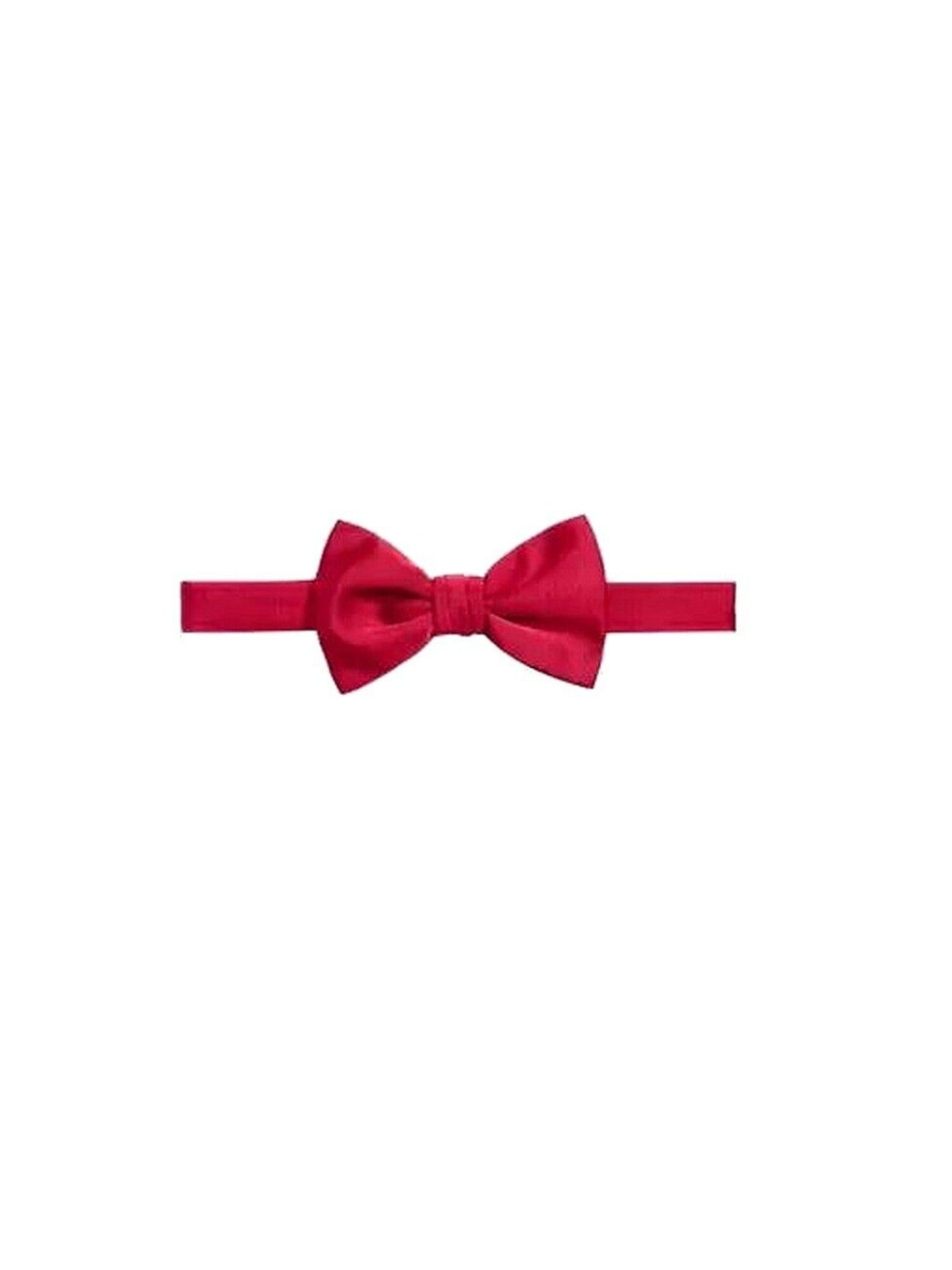 RYAN SEACREST Mens Red Ribbed Solid Pre-Tied Bow Tie