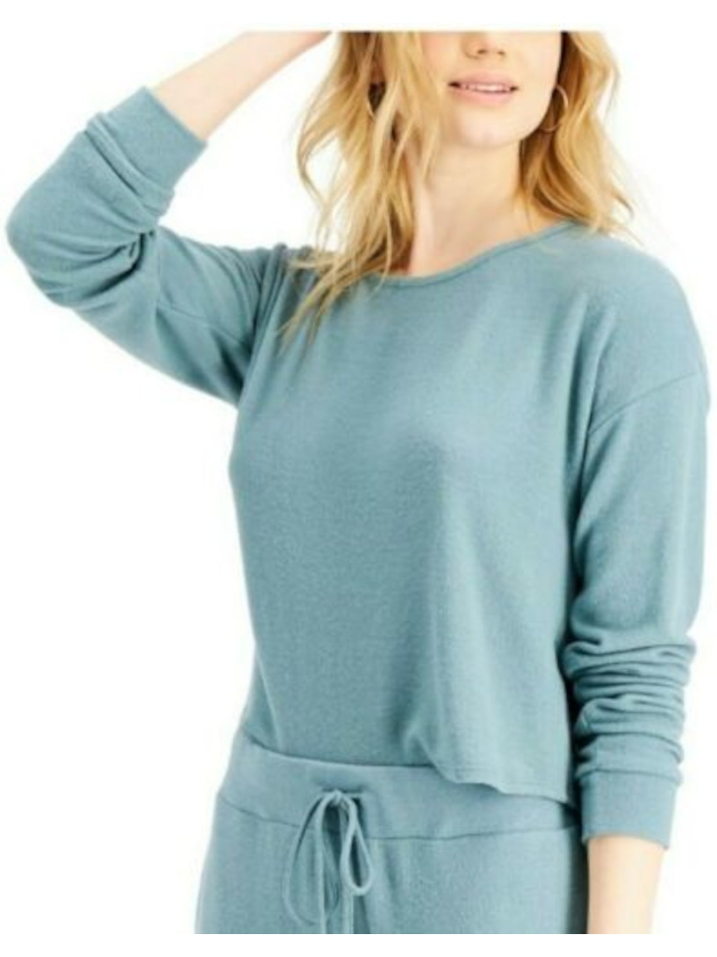 ALFANI INTIMATES Intimates Teal Ultra-Soft Knit Sleep Shirt Pajama Top S