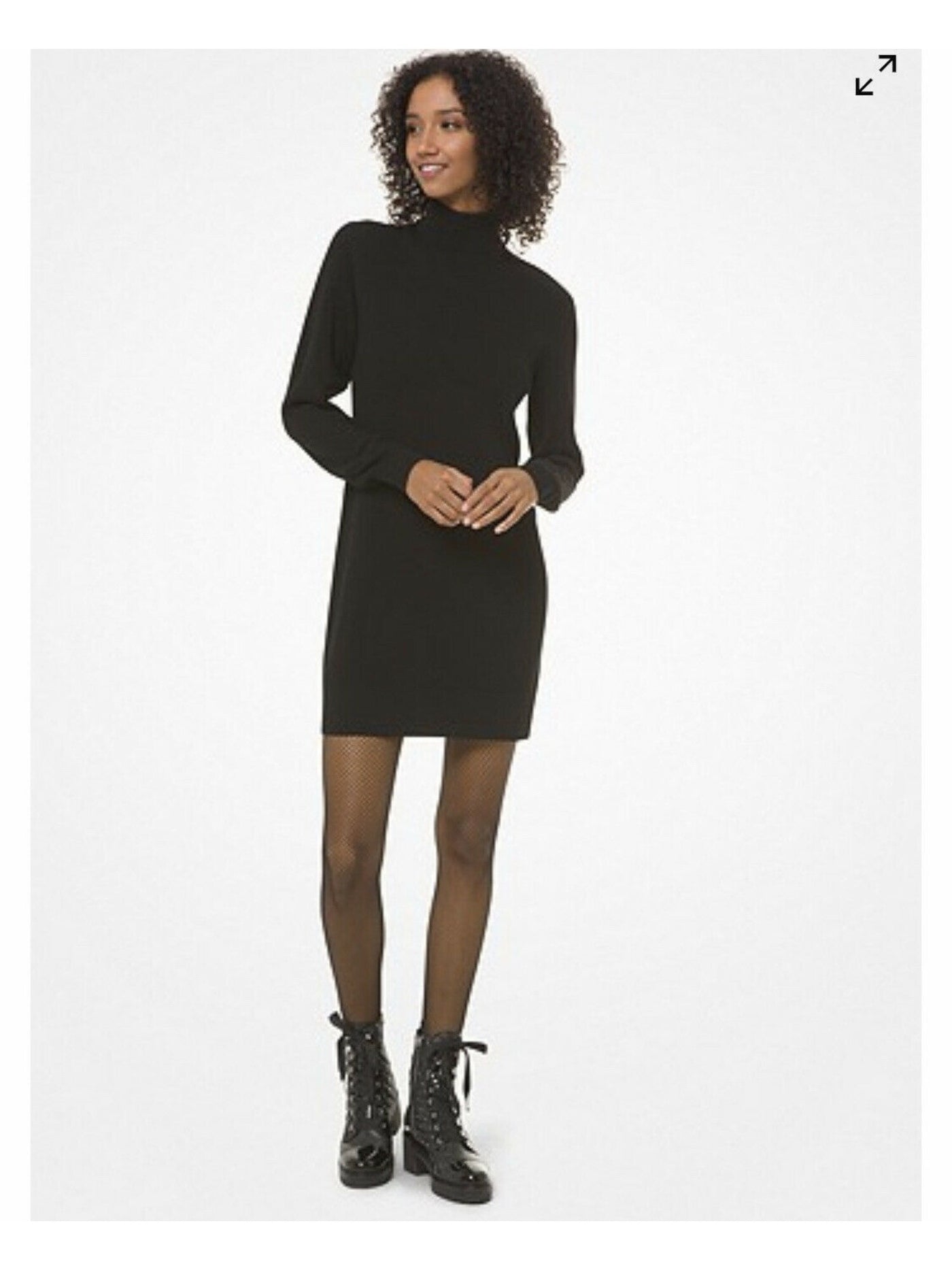 MICHAEL KORS Womens Black Long Sleeve Mini Body Con Dress XS