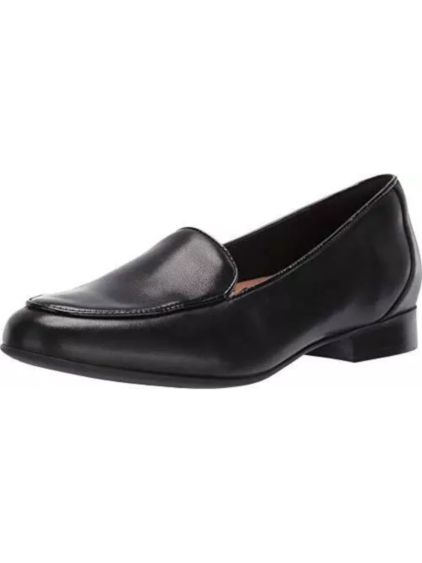UNSTRUCTURED Womens Black Notched Padded Un Blush Almond Toe Slip On Leather Loafers Shoes 8.5 W