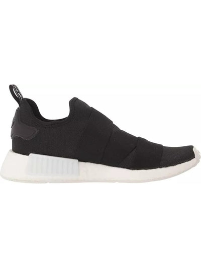 ADIDAS Womens Black Mixed Media Elastic Crisscross Straps Back Pull-Tab Padded Nmd R1 Round Toe Wedge Sneakers Shoes 8