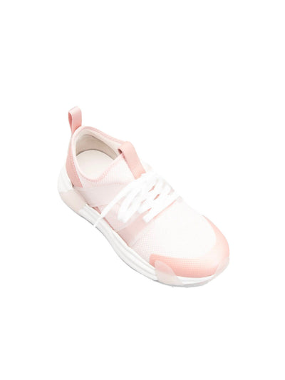 MONCLER Womens Pink Pull Tab Stretch Removable Insole Lunarove Round Toe Wedge Lace-Up Leather Athletic Sneakers 41