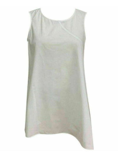 ALFANI Womens White Sleeveless Jewel Neck Top XL