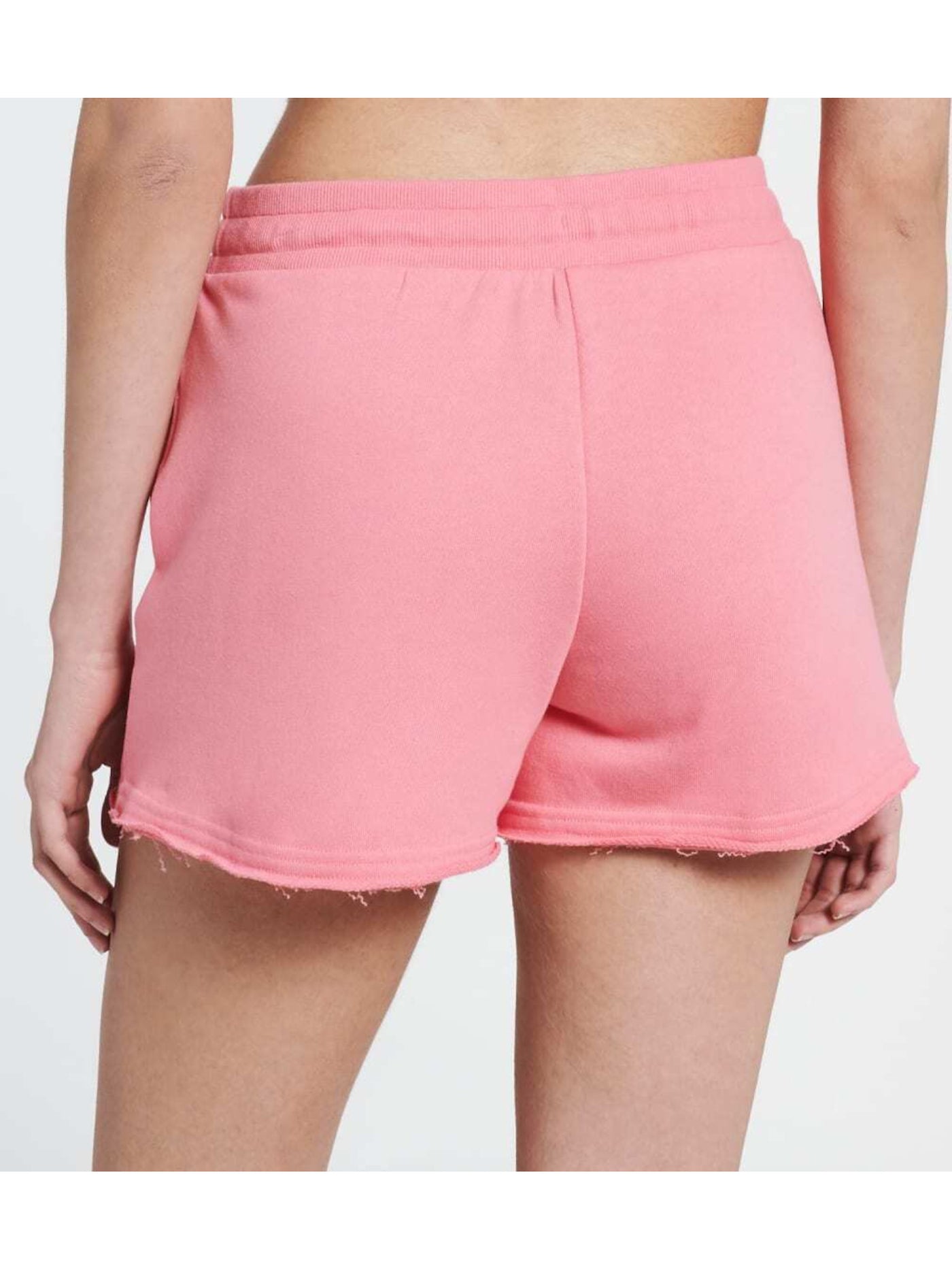 TOMMY JEANS Womens Pink Knit Pocketed Drawstring Waist Raw Hem Shorts Shorts XL