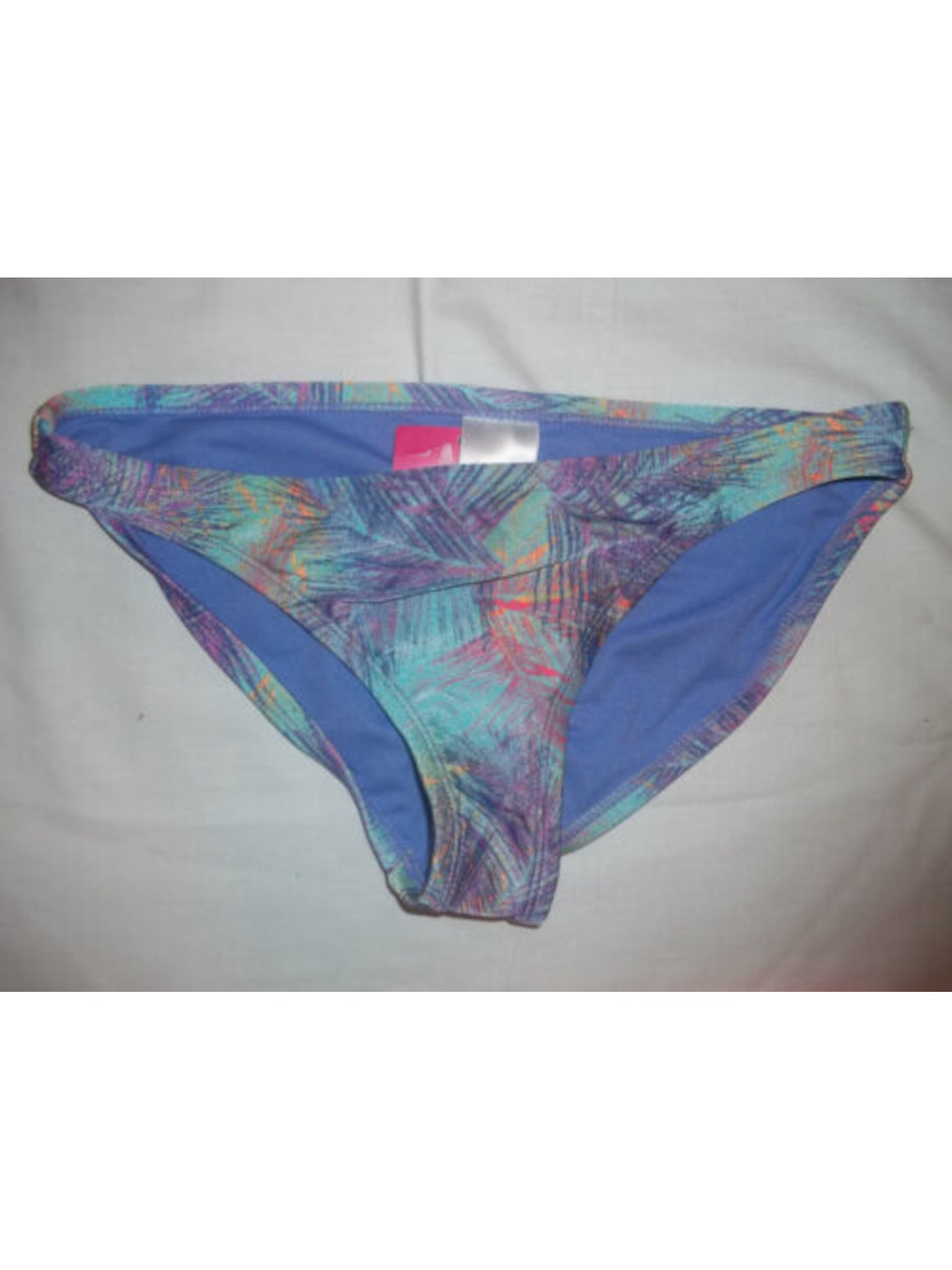 XHILARATION Women's Purple Palm Print Bikini Swimwear Bottom XL