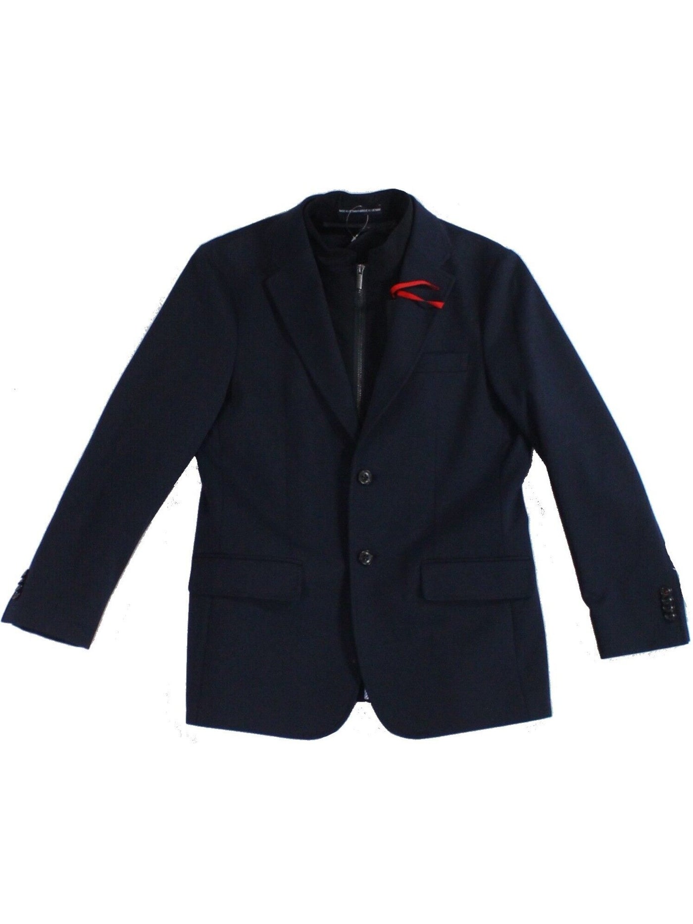 TOMMY HILFIGER Mens Gabe Navy Single Breasted, Regular Fit Blazer Sport Coat 44L