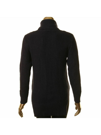 Nicholas Womens Navy Long Sleeve Turtle Neck Sweater 4