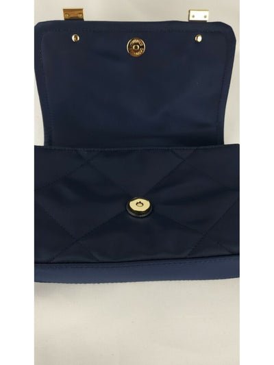TOMMY HILFIGER Women's Navy Solid Gold-Tone Exterior Hardware Adjustable Strap Crossbody Handbag Purse