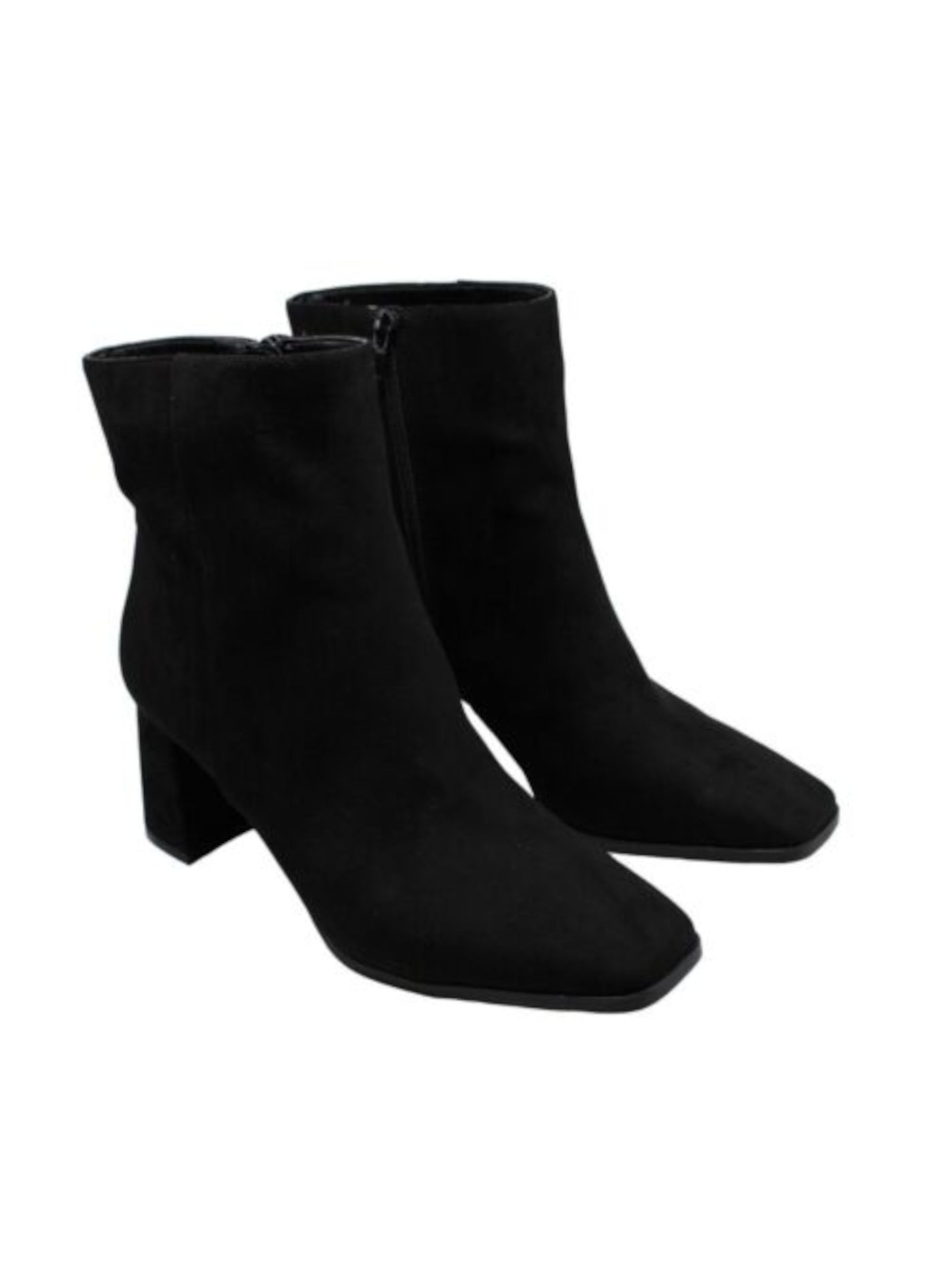 INC Womens Black Arch Support Slip Resistant Dasha Square Toe Block Heel Zip-Up Booties 8.5 M