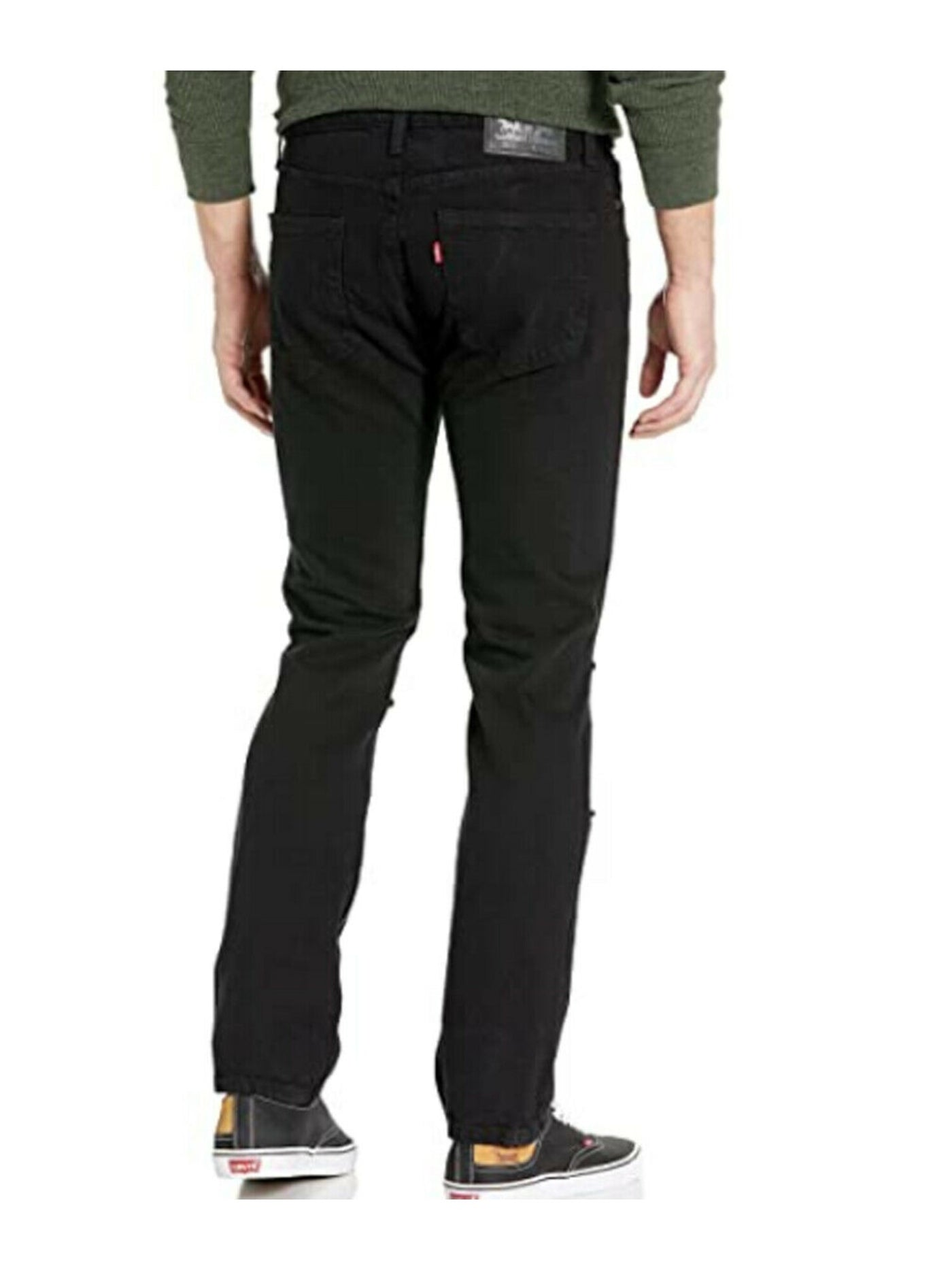 LEVI STRAUSS & CO Mens Black Tapered, Slim Fit Stretch Denim Jeans W31/ L30