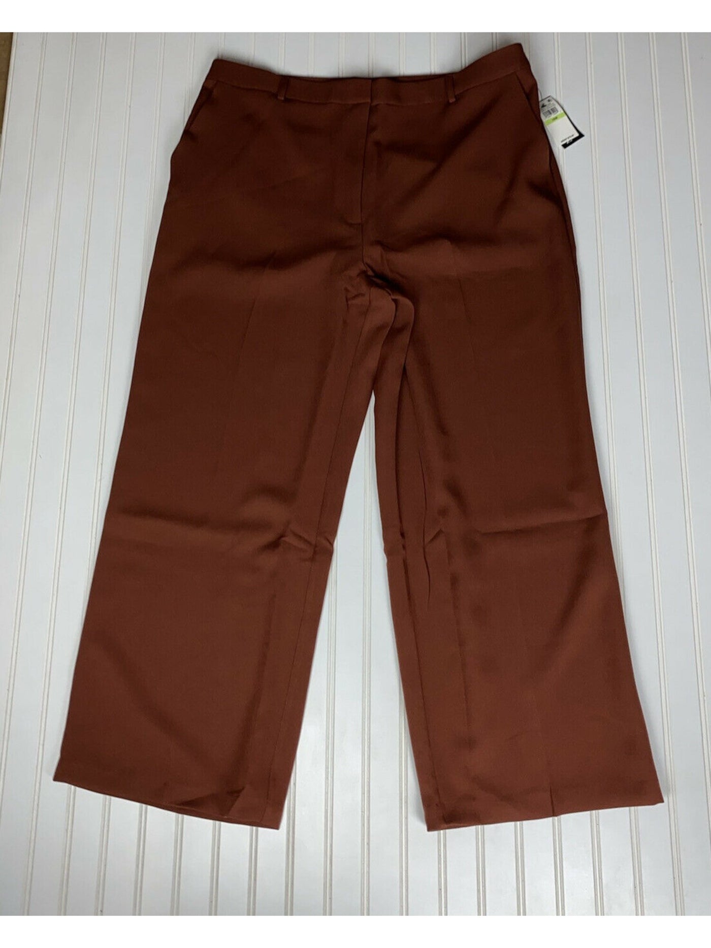DANIELLE BERNSTEIN Womens Brown Pocketed Zippered Wear To Work Straight leg Pants 6