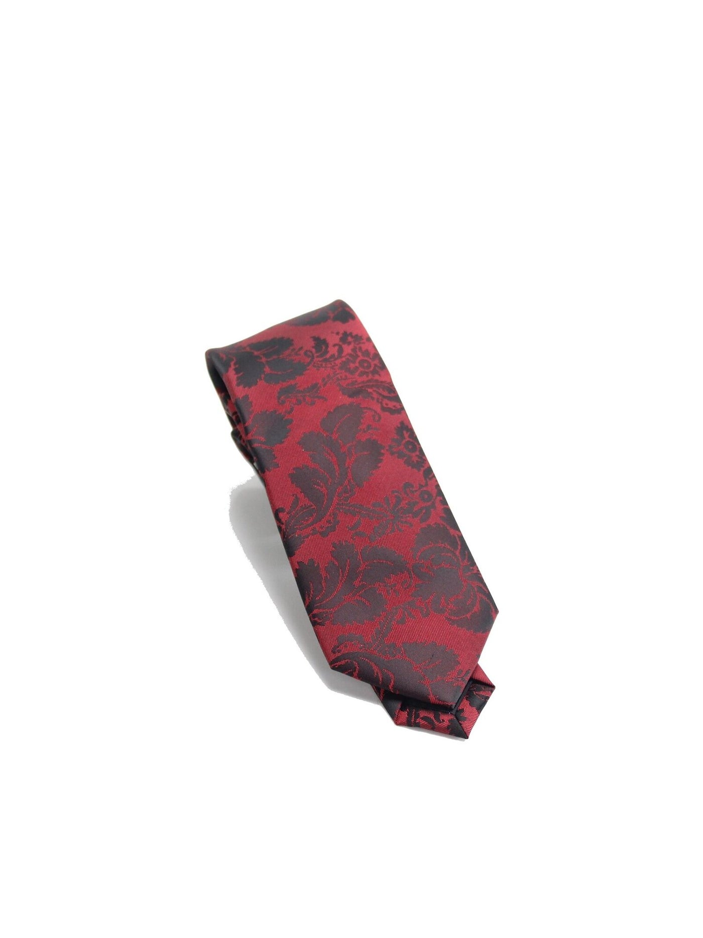INC Mens Red Floral Slim Neck Tie