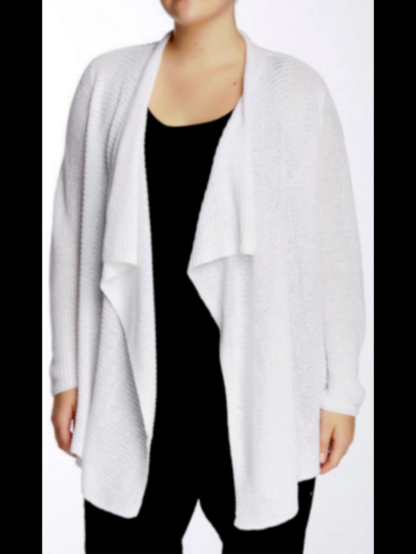 EILEEN FISHER Womens White Long Sleeve Sweater Plus 2X