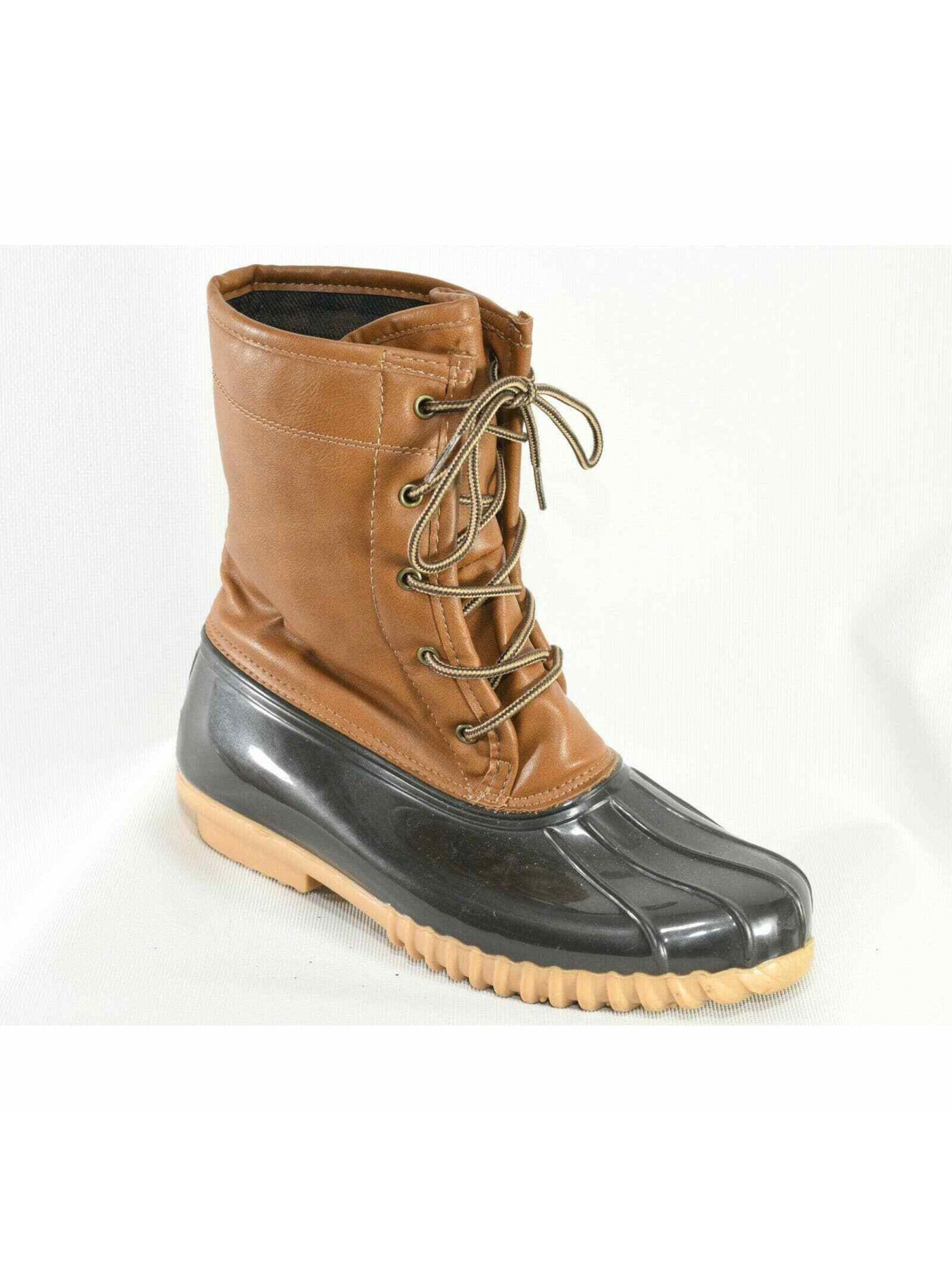SPORTO Womens Brown Waterproof Arianna Cap Toe Lace-Up Duck Boots 7.5 M