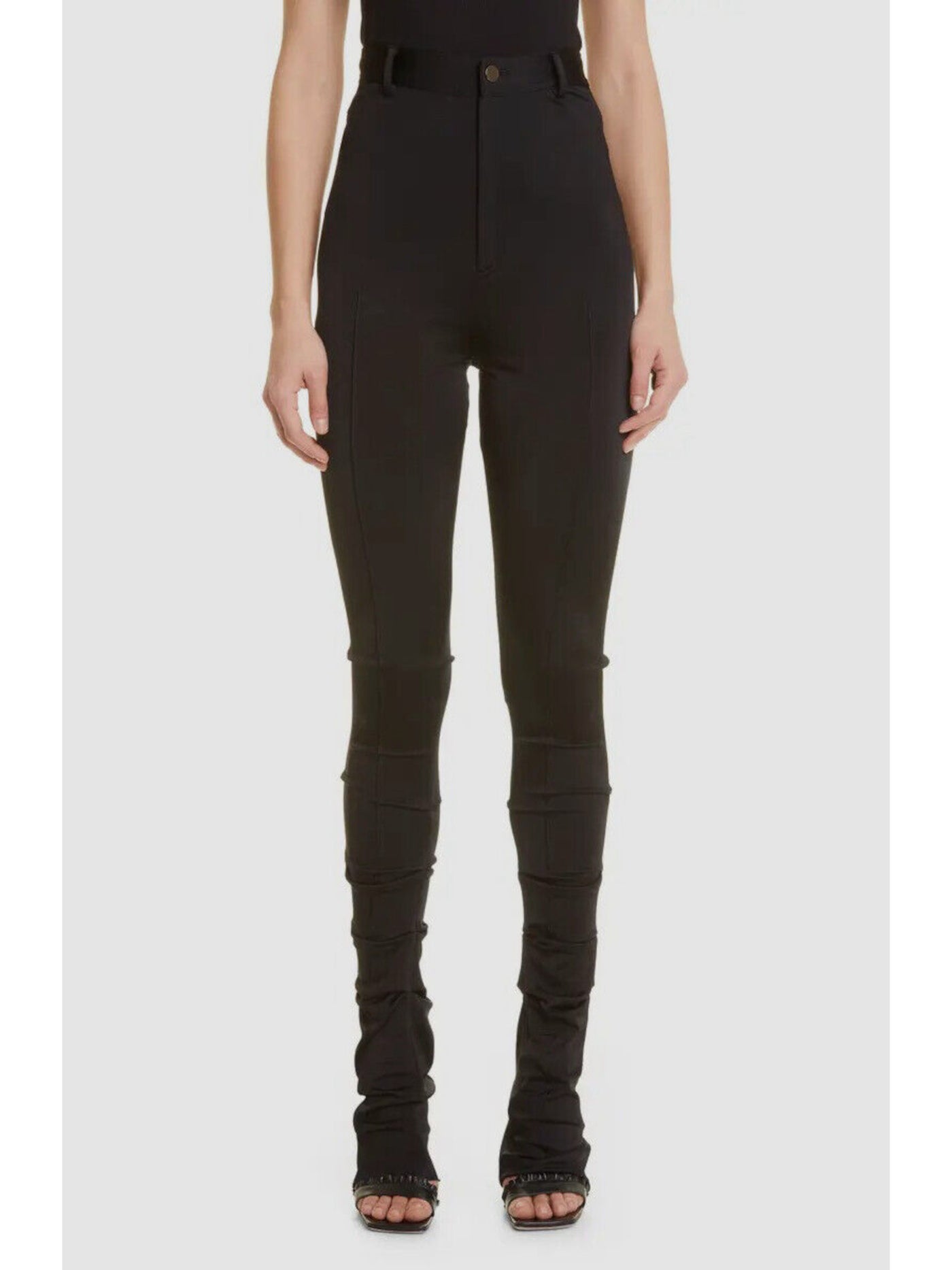 ET OCHS Womens Zippered Pocketed Ruched Center Seam Skinny Pants