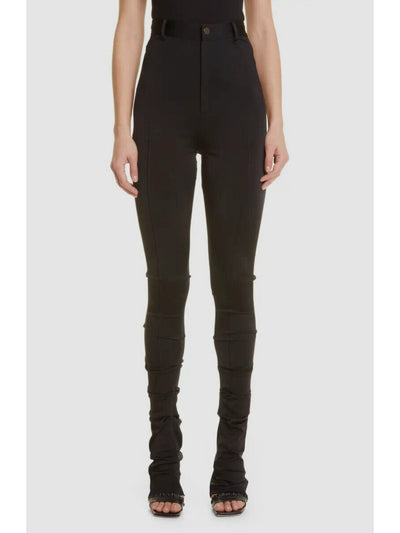 ET OCHS Womens Zippered Pocketed Ruched Center Seam Skinny Pants