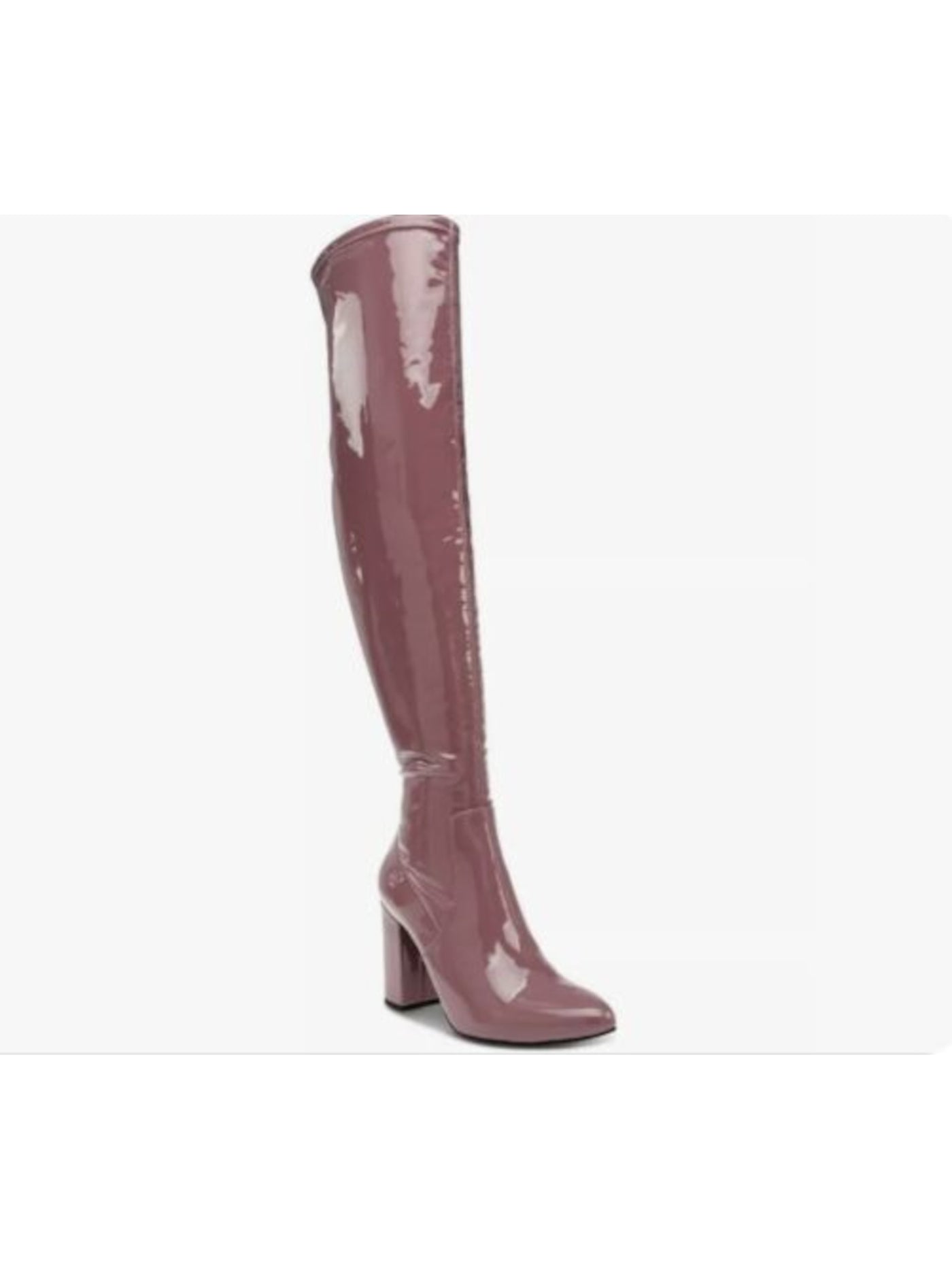 WILD PAIR Womens Pink Slip Resistant Padded Stretch Bravy Pointed Toe Block Heel Zip-Up Heeled Boots 7 M