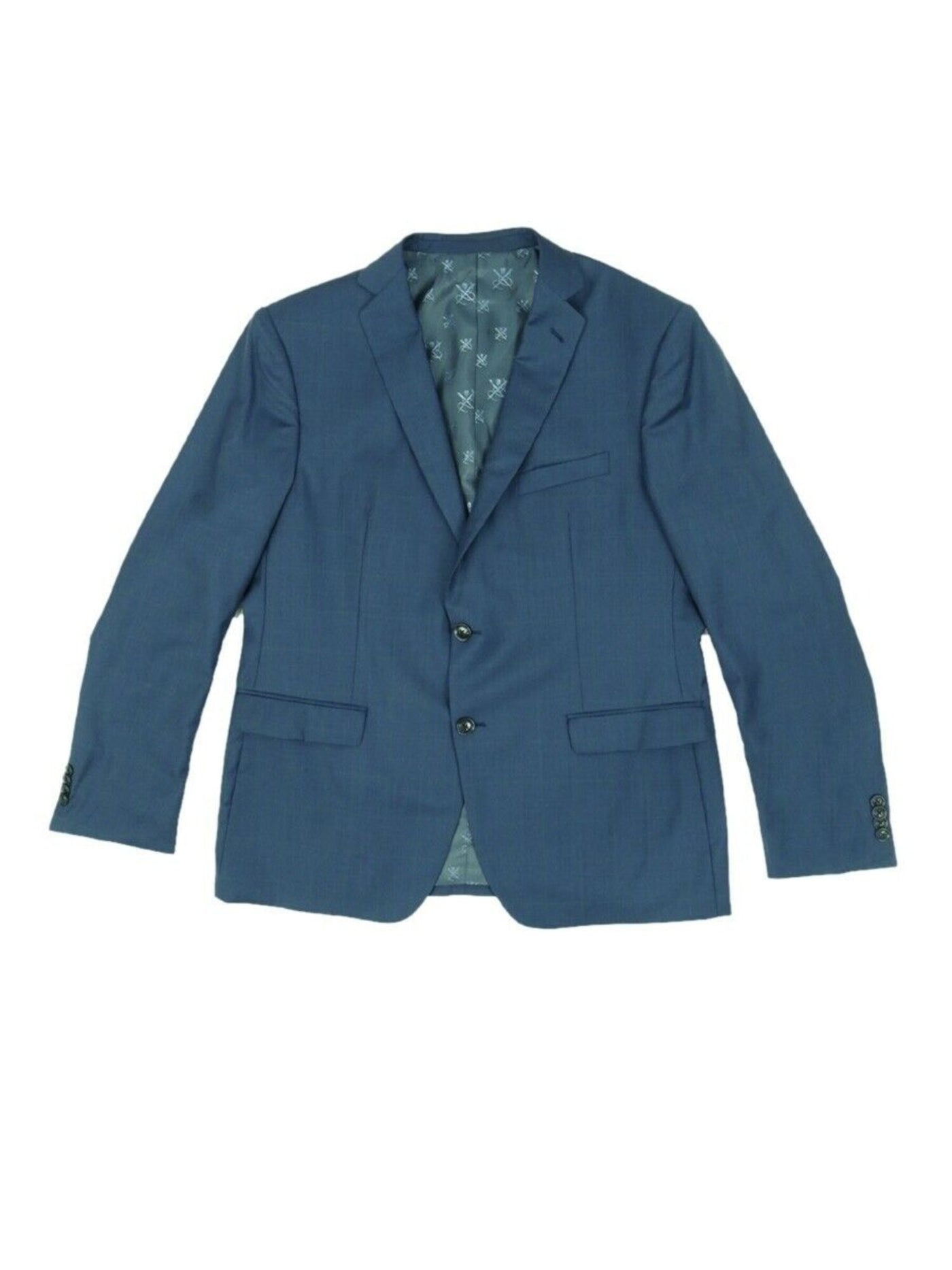 John Varvatos Mens Blue Single Breasted, Classic Fit Wool Blend Suit Separate Blazer Jacket 38R