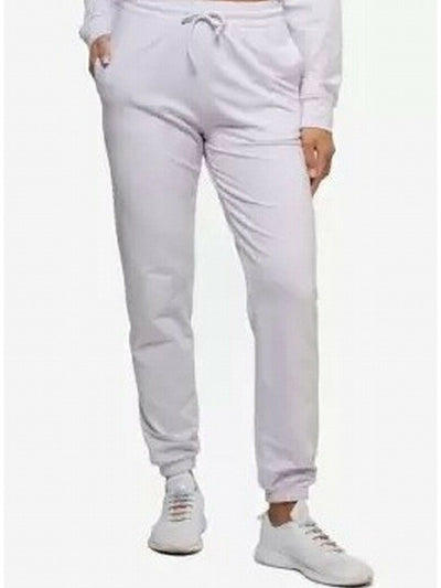 BAM BY BETSY & ADAM Womens White Pocketed Drawstring Tapered-leg Sweatpant Lounge Pants M