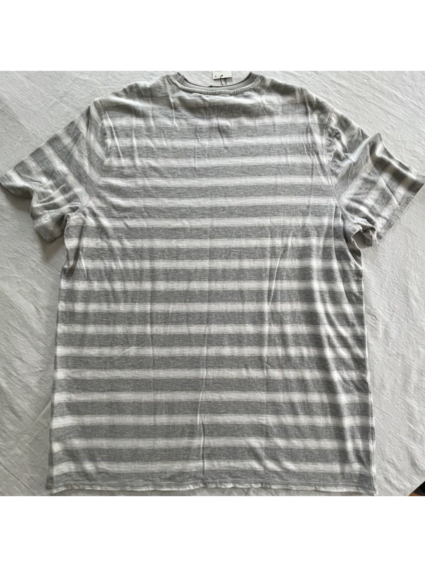 MICHAEL KORS Mens Gray Striped Short Sleeve T-Shirt XXL