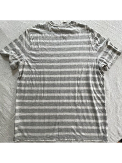 MICHAEL KORS Mens Gray Striped Short Sleeve T-Shirt XXL