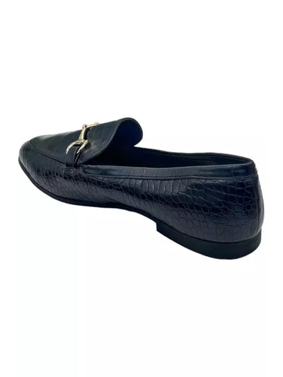 ALFANI Womens Black Solid Croc Bit Hardware Flexible Cushioned Gayle Round Toe Slip On Dress Loafers Shoes 11 M