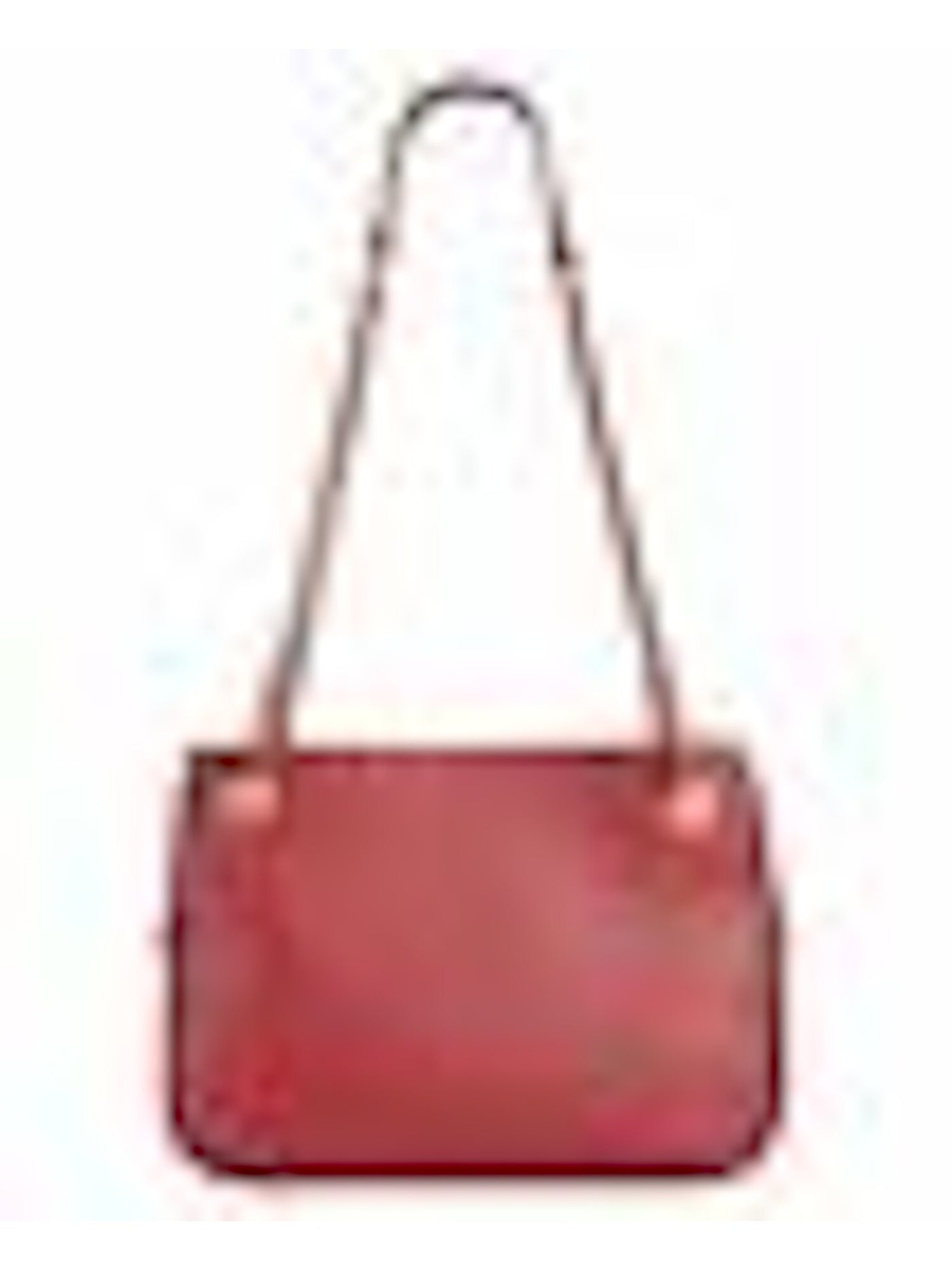 INC Women's Red Deliz Satchel Faux Leather Double Flat Strap Satchel Handbag