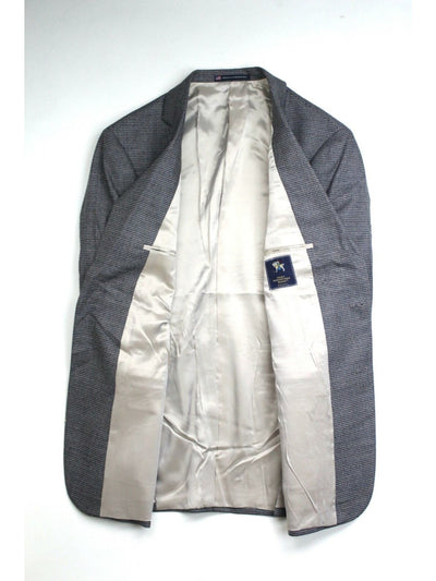 HART SCHAFFNER MARX Mens Gray Single Breasted, Check Stretch Blazer Jacket 40 Short