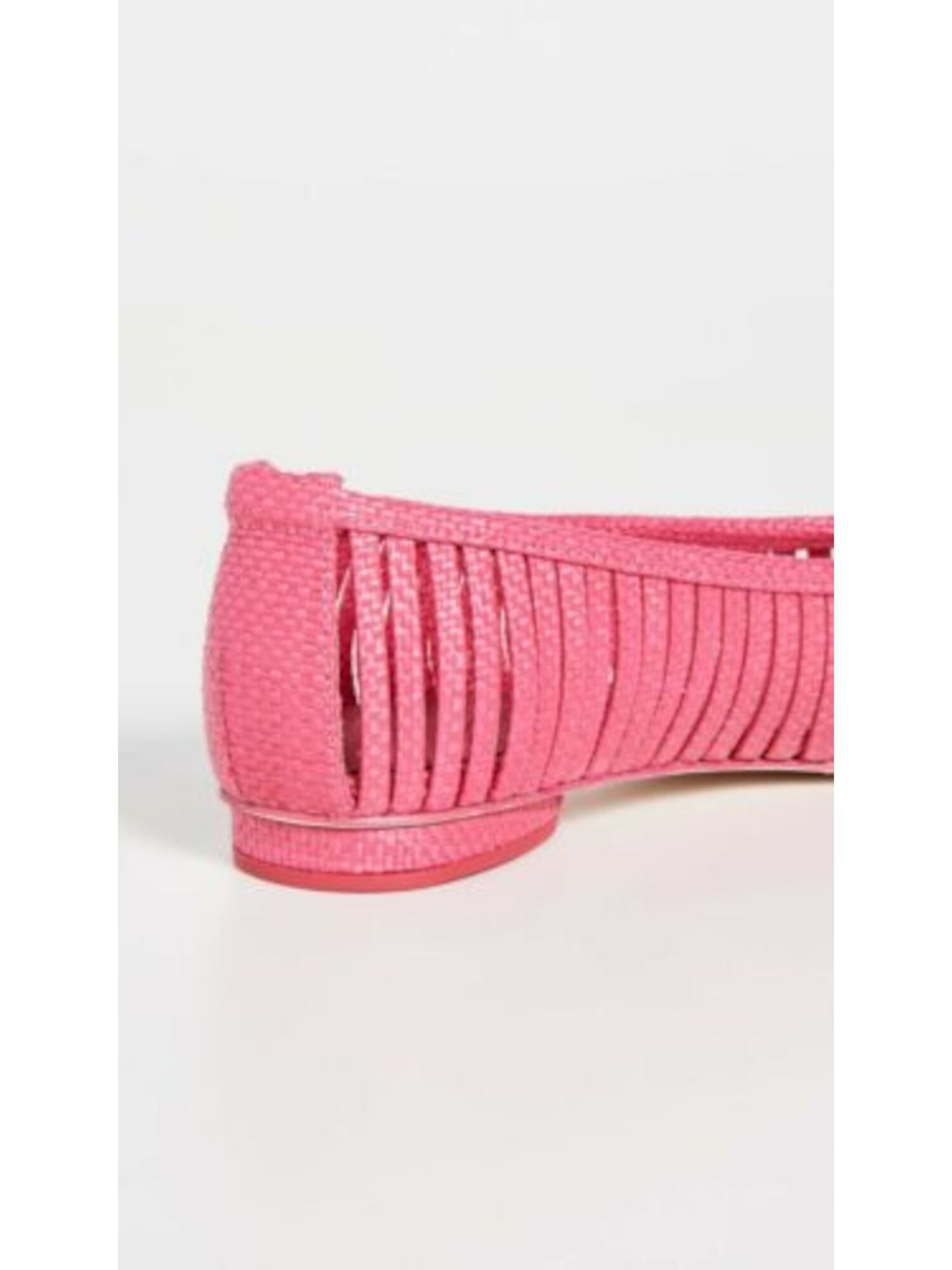 CULT GAIA Womens Camellia Pink Raffia Padded Leena Pointed Toe Slip On Flats 37