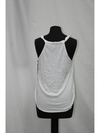 1. STATE Womens White Sleeveless Scoop Neck Tank Top M